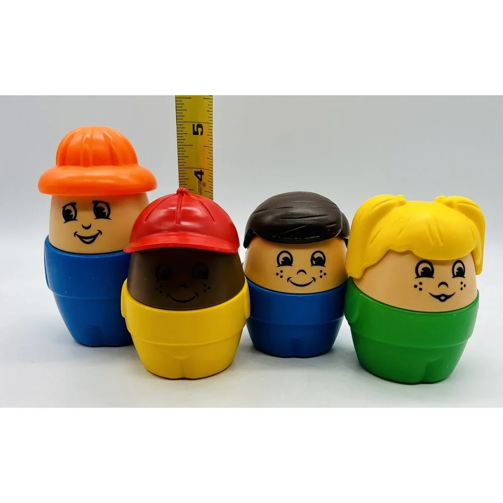 Step‎ 2 Chunky People Construction Worker African American Boy Blond Girl Lot 4